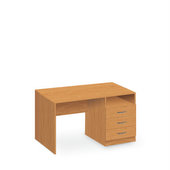 120413-P Pracovní stůl se 3 zásuvkami 125 cm pravý